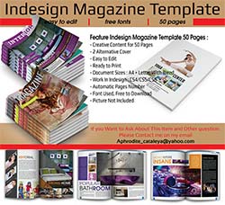 indesign模板－商业杂志(通用型/50页)：Indesign Magazine Template 50 Pages